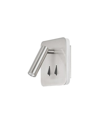 CAYMAN SQ* APLIQUE SATIN NICKEL LECTOR LED 3W+6W 3000K